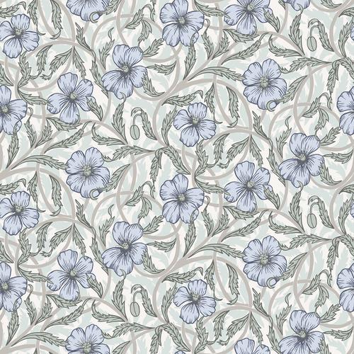 A-Street Prints Imogen Light Blue Floral Wallpaper