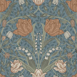 A-Street Prints Tulipa Blue Floral Wallpaper