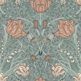 A-Street Prints Tulipa Sage Floral Wallpaper