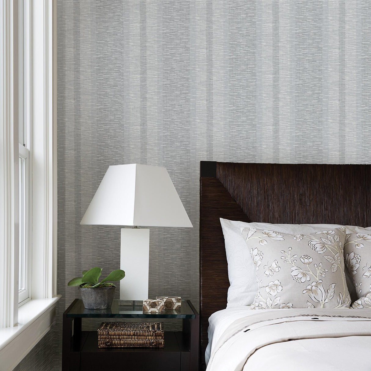 A-Street Prints Pezula Slate Texture Stripe Wallpaper
