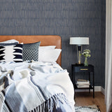 A-Street Prints Zandari Navy Distressed Texture Wallpaper
