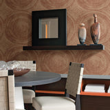 A-Street Prints Imprint Medallions Burnt Sienna Wallpaper