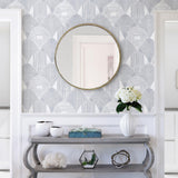 A-Street Prints Scott Living Abstract Pewter Wallpaper