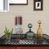 A-Street Prints Barnaby Light Grey Faux Grasscloth Wallpaper