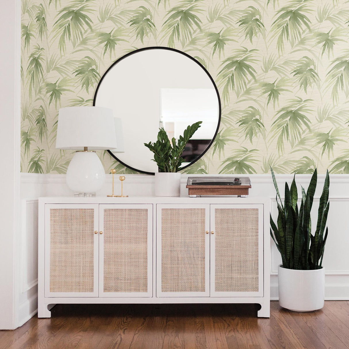 A-Street Prints Darlana Green Grasscloth Wallpaper