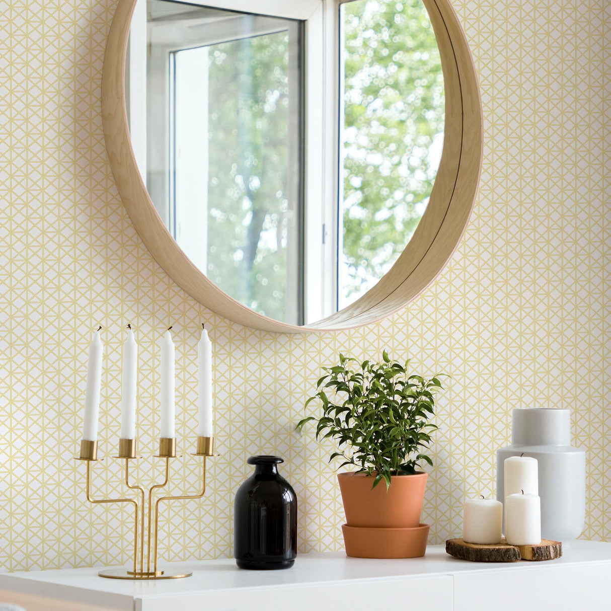 A-Street Prints Pacifica Geometrics Yellow Wallpaper