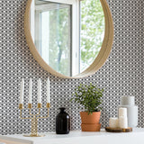 A-Street Prints Pacifica Geometrics Black Wallpaper