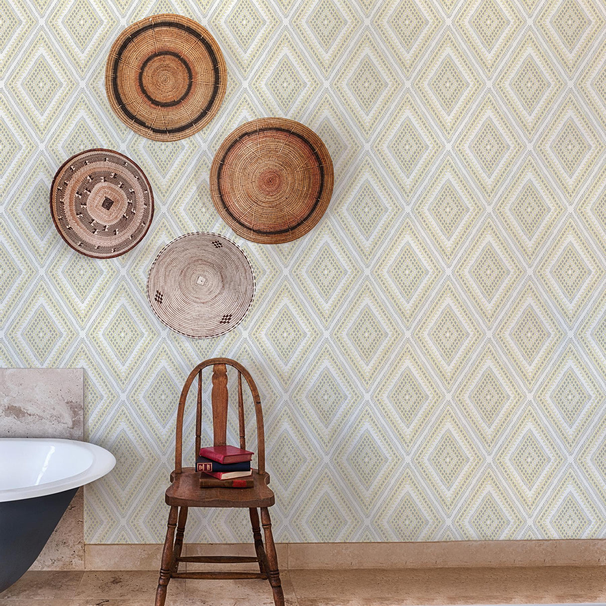 A-Street Prints Pacifica Geometrics Light Yellow Wallpaper
