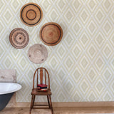 A-Street Prints Pacifica Geometrics Light Yellow Wallpaper