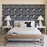 A-Street Prints Pacifica Geometrics Indigo Wallpaper
