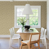 A-Street Prints Ting Brown Abstract Woven Wallpaper