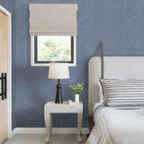 A-Street Prints Sydney Navy Faux Linen Wallpaper