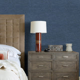 A-Street Prints Jordan Indigo Faux Tweed Wallpaper