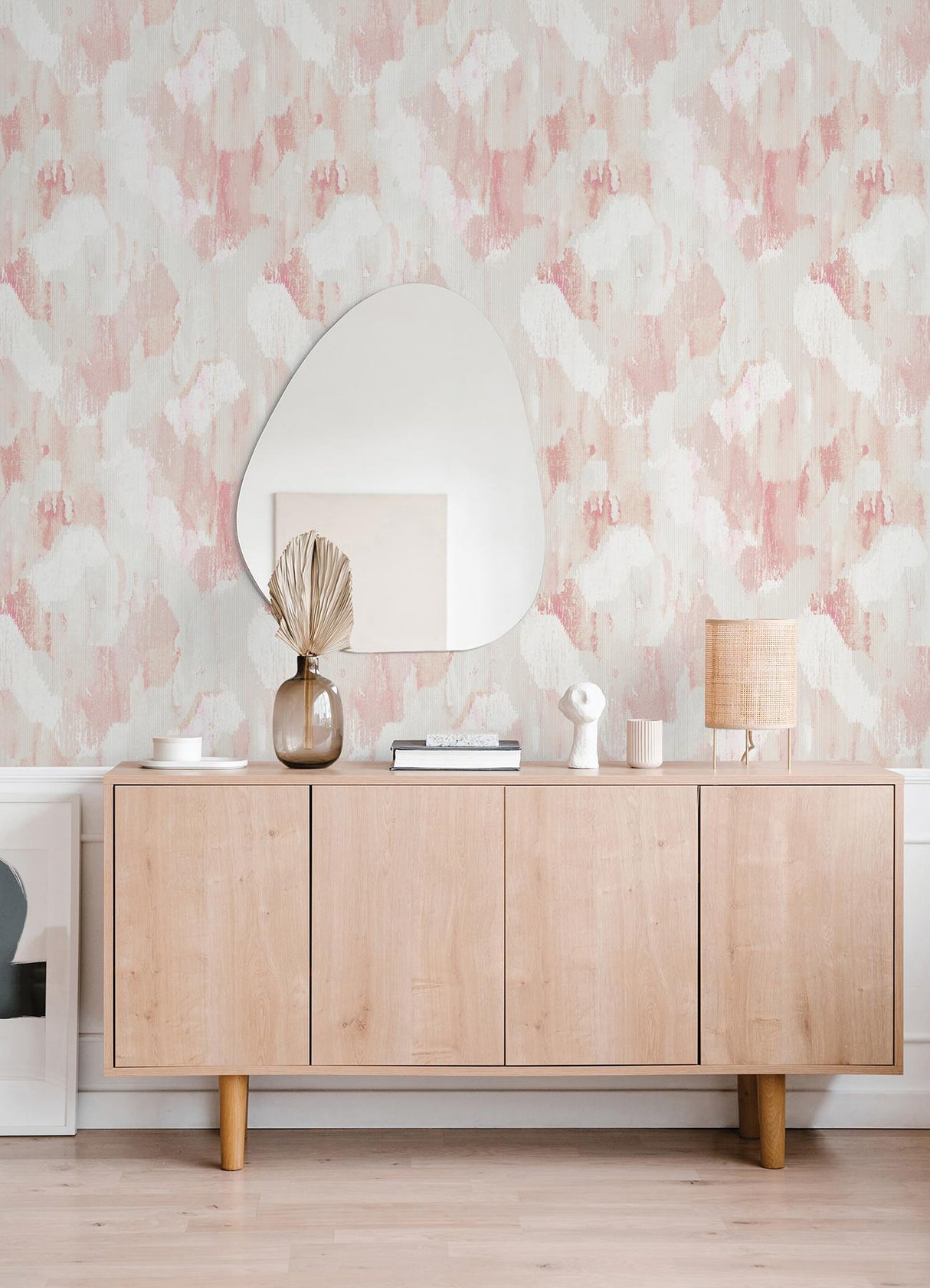 A-Street Prints Scott Living Ii Abstract Blush Wallpaper