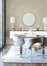 A-Street Prints Varak Gold Checkerboard Wallpaper