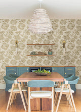 A-Street Prints Kala Gold Floral Wallpaper