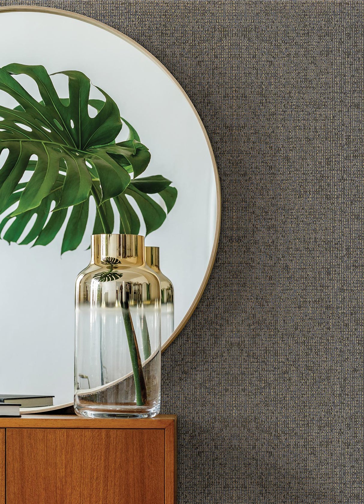 A-Street Prints Lustre Fabric Textures Stone Wallpaper