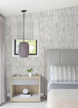 A-Street Prints Suna Silver Woodgrain Wallpaper