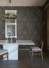 A-Street Prints Suna Charcoal Woodgrain Wallpaper