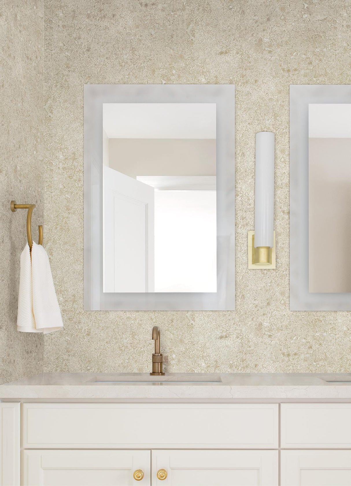 A-Street Prints Lustre Distressed Textures Rose Gold Wallpaper