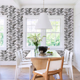 Brewster Home Fashions Nyssa Grey Leaves Wallpaper