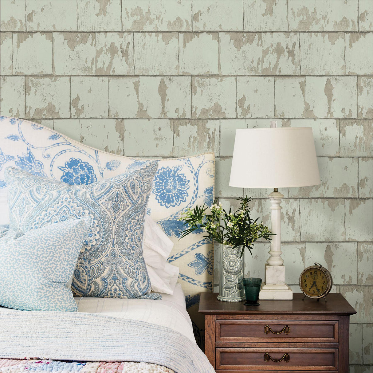Brewster Home Fashions Chesapeake Kindred Wood Sage Wallpaper