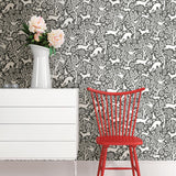 Brewster Home Fashions Seeger Charcoal Meadow Wallpaper