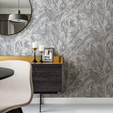 Brewster Home Fashions Brewster Polished Stone Pewter Wallpaper