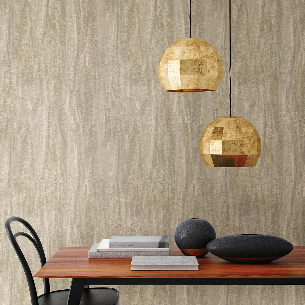 Brewster Home Fashions Meteor Gold Distressed Texture Wallpaper