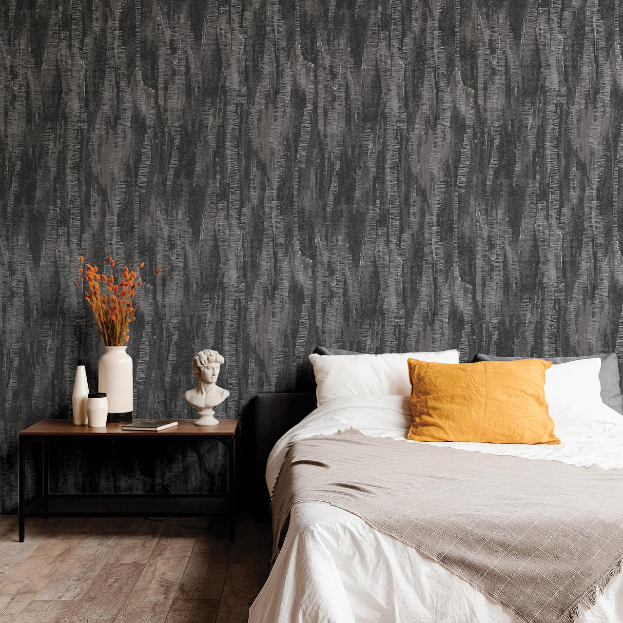 Brewster Home Fashions Brewster Polished Distressed Textures Pewter Wallpaper