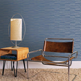 Brewster Home Fashions Brewster Polished Geometrics Blue Wallpaper