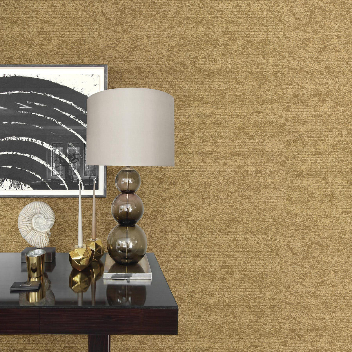 Brewster Home Fashions Cosmic Gold Geometric Wallpaper