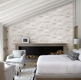 Brewster Home Fashions Adams White Reclaimed Bricks Wallpaper