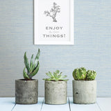 Brewster Home Fashions Bluestem Blue Faux Grasscloth Wallpaper