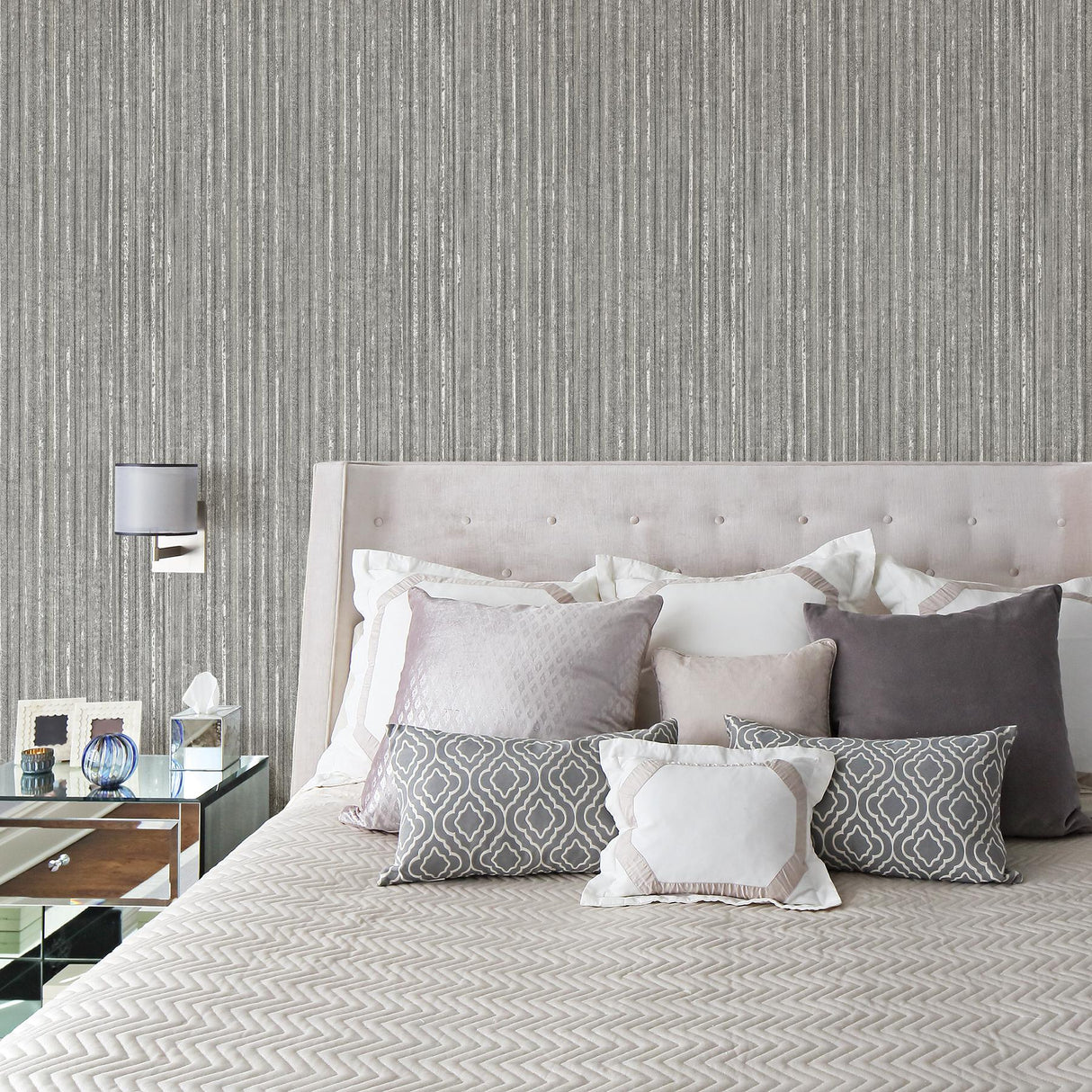 Brewster Home Fashions Maison Silver Maison Texture Wallpaper