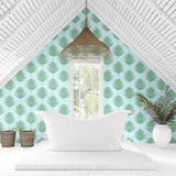 Seabrook Maui Palm Celeste & Jade Wallpaper