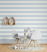 Seabrook Designer Stripe Hampton Blue Wallpaper