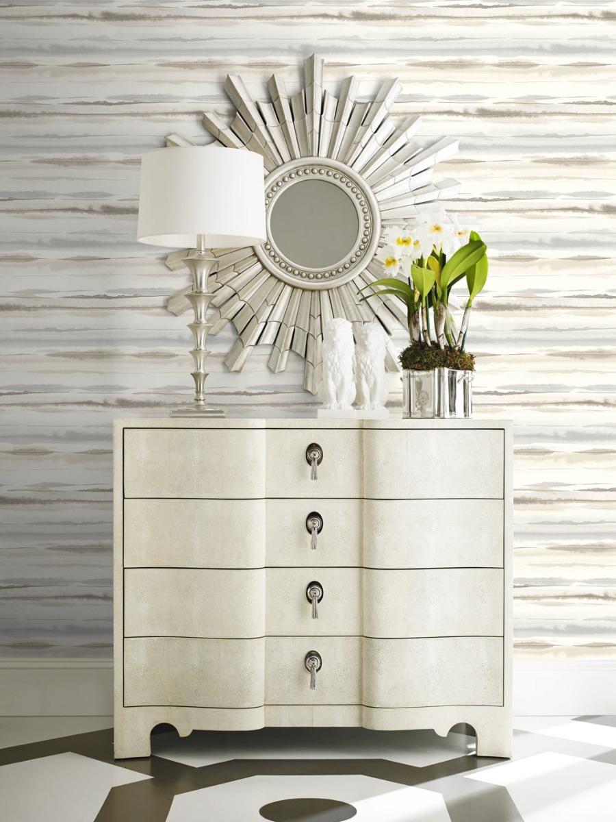 Seabrook Horizon Stripe Sand Dunes Wallpaper