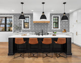 Seabrook Porto Tile Onyx Wallpaper