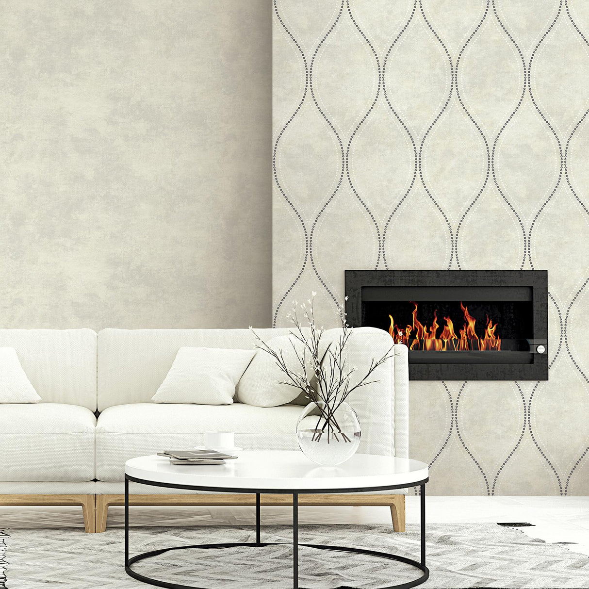 Brewster Home Fashions Kenneth James Geotex 2765-Bw40705 Ivory Wallpaper