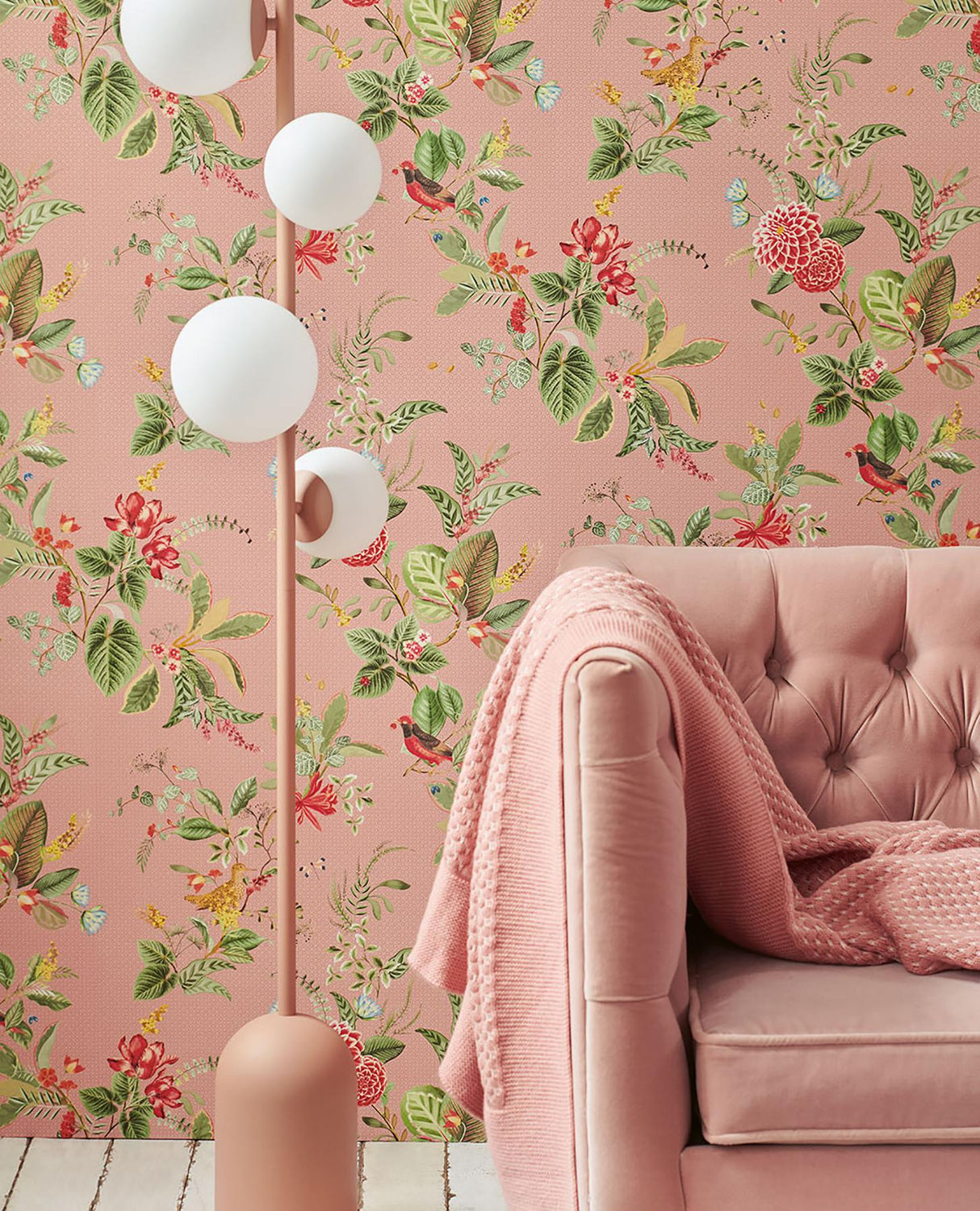 Brewster Home Fashions Eijffinger Pip Studio Vol. 5 Flowers Pink Wallpaper