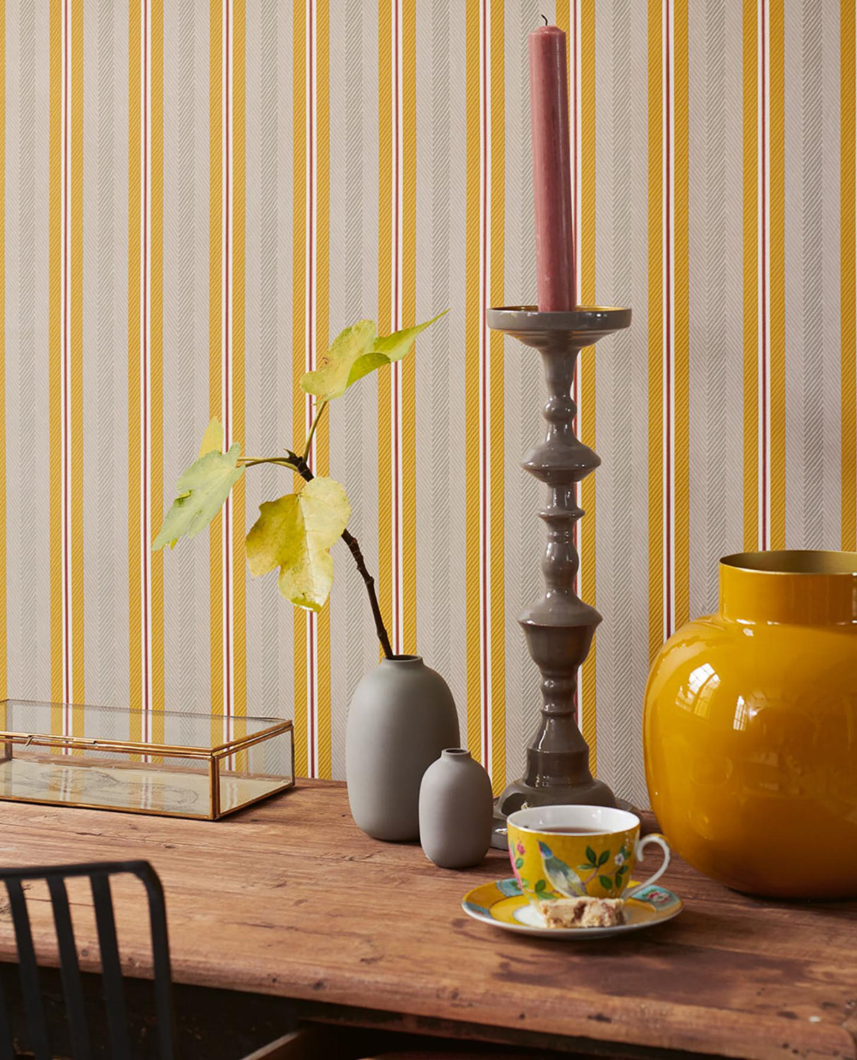 Brewster Home Fashions Eijffinger Pip Studio Vol. 5 Stripes Mustard Wallpaper
