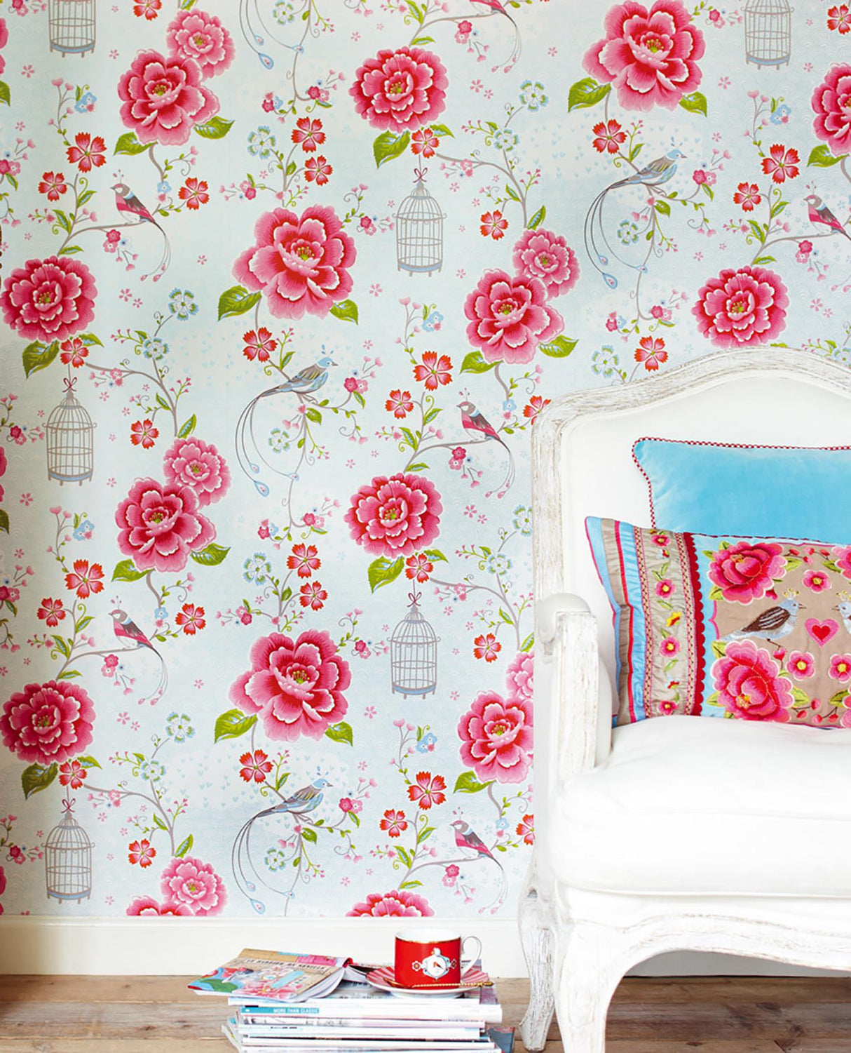 Brewster Home Fashions Eijffinger Pip Studio Vol. 5 Birds White Wallpaper