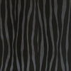 Brewster Home Fashions Burchell Black Zebra Flock Wallpaper