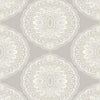 Brewster Home Fashions Bolinas Grey Medallion Wallpaper