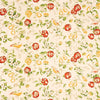 Sanderson Pear & Pomegranate Lemon/ Vermillion Fabric