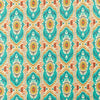 Sanderson Niyali Teal/Saffron Fabric