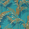 Sanderson Palm House Teal/Gold Wallpaper