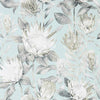 Sanderson King Protea Aqua/Linen Wallpaper