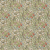 Morris & Co Golden Lily Multi Green On Stone Fabric